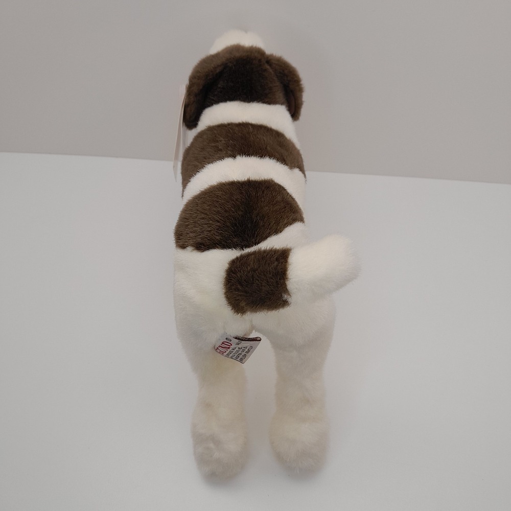 Vintage GUND Poseable Dog Plush 10" White Brown Style 9021 - 1991 NWT - Picture 8 of 15